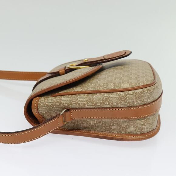 CELINE Macadam Canvas Shoulder Bag Pvc Beige Gold - Picture 4 of 12